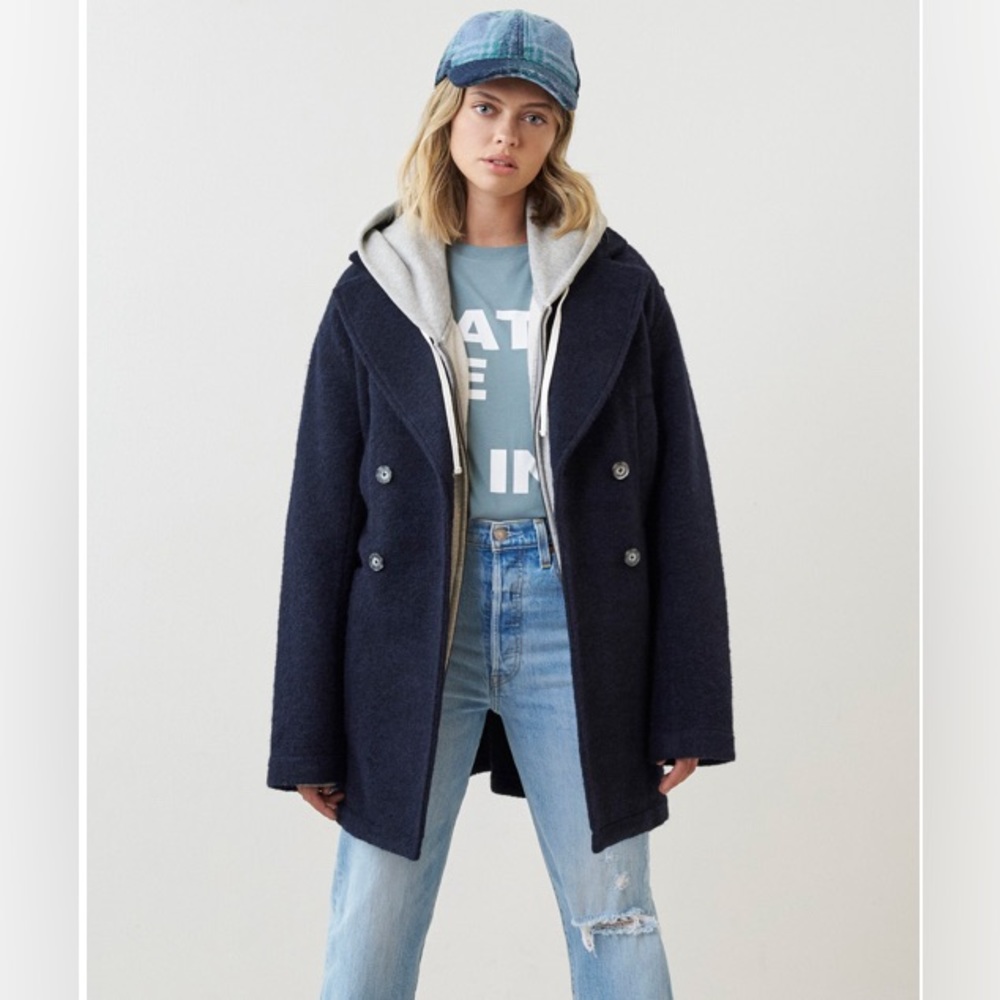 New Roots Seymour Boxy Peacoat
